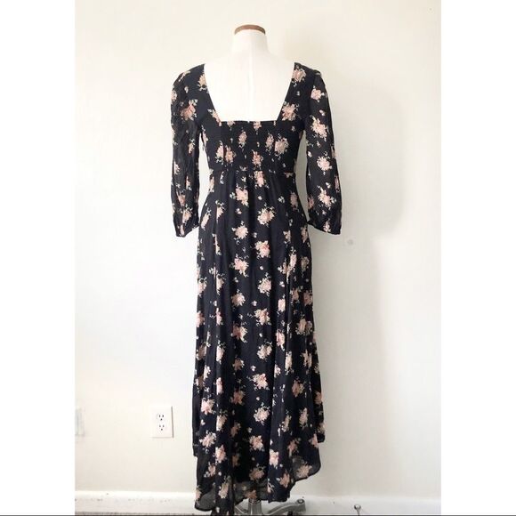 Free People Sea Glass midi dress in black combo - Picture 6 of 11